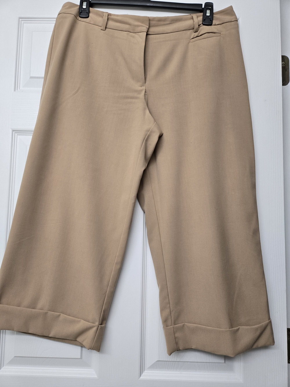 George Beige Capri Cuffed Dress Pants